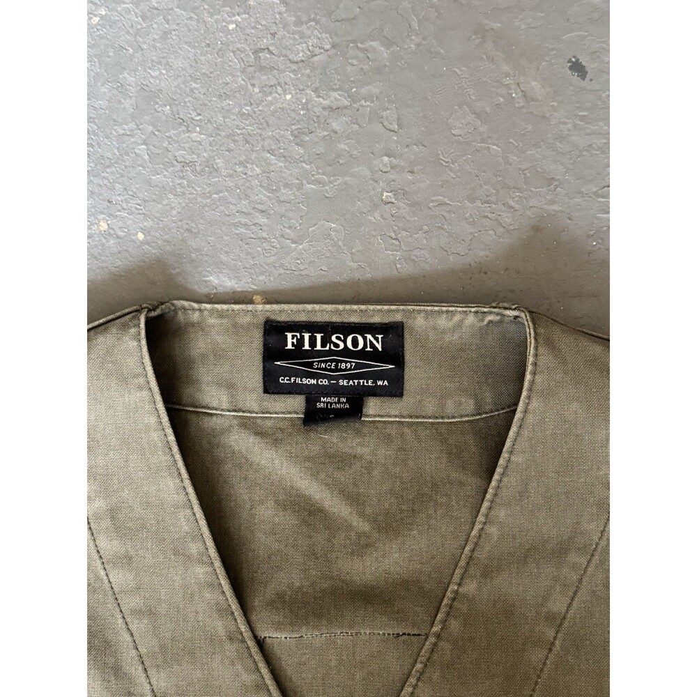 Filson Cotton Vest Deer Hunting Green S - Picture 3 of 4